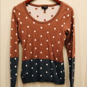 THE LIMITED Scoop Neck Polka Dot Sweater